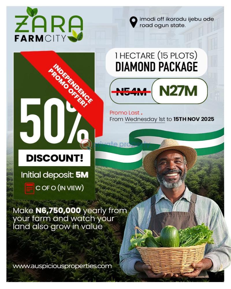 Residential Land For Sale Town Hall, Imodi Ijasi, Awa Itoikin Road. Ijebu Ogun - 1