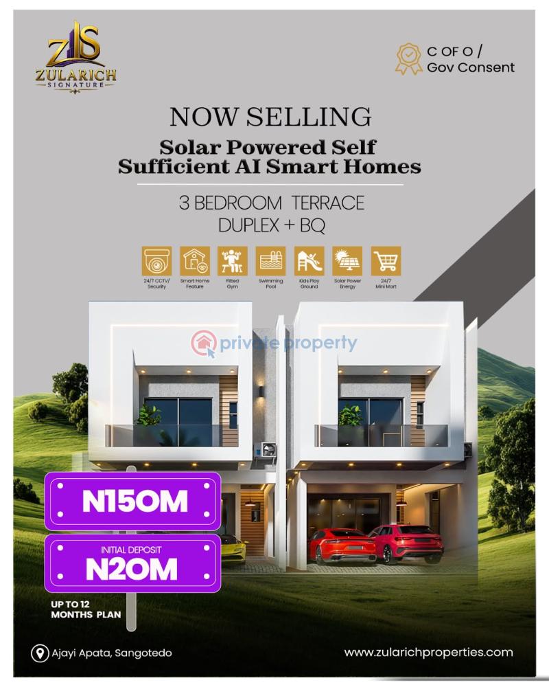 3 bedroom Terraced Duplex For Sale Apata Ajayi Sangotedo Ajah Lagos - 0