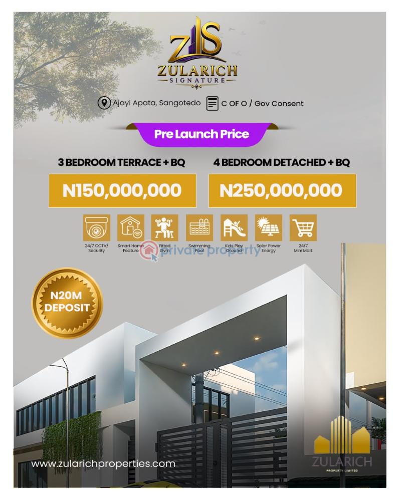 4 bedroom Detached Duplex For Sale Sangotedo Ajah Lagos - 1