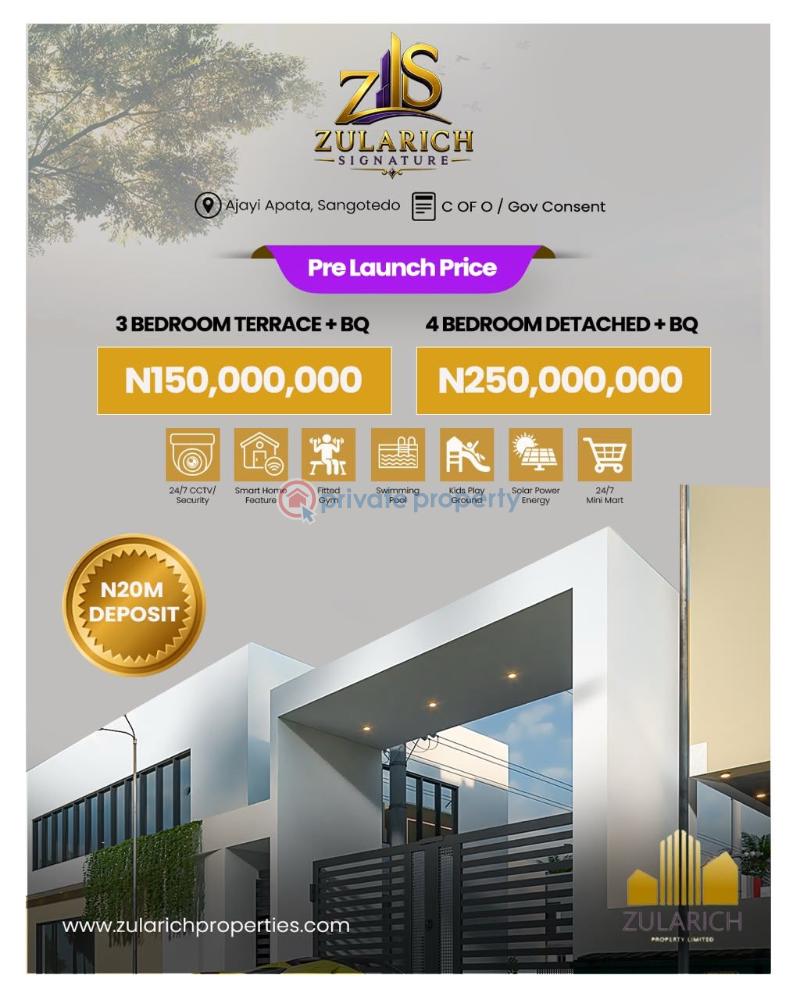 4 bedroom Detached Duplex For Sale Sangotedo Ajah Lagos - 1
