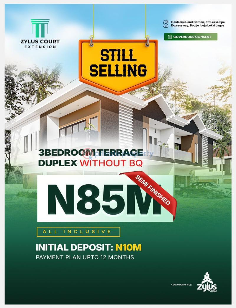 3 bedroom Terraced Duplex For Sale Richland Garden, Bogije Off Lekki Epe Expressway Ibeju-Lekki Lagos - 0