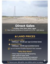 Residential Land For Sale Parkview/crown Water Estate Parkview Estate Ikoyi Lagos