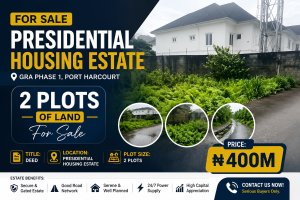 Residential Land For Sale Presidential Housing Estate, Gra, Port Harcourt New GRA Port Harcourt Rivers