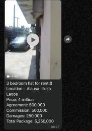 3 bedroom Block Of Flats For Rent Alausa Ikeja Lagos