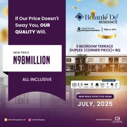 3 bedroom Terraced Duplex For Sale Bolanle Residence At Bogije, Shapatti Ibeju-Lekki Lagos 3 bedroom Terraced Duplex For Sale Bolanle Residence At Bogije, Shapatti Ibeju-Lekki Lagos