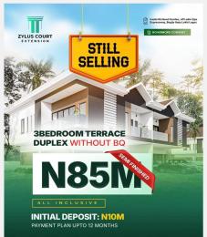3 bedroom Terraced Duplex For Sale Zylus Court Extension, Richland Garden, Bogije, Off Lekki Epe Expressway Very Close To Key Hubs And Elite Social Infrastructure: Omu Resort (family Recreation & Wildlife Park), Eleko Beach (serene Coastal Relaxation) Novare Mall (shoprite – Ultimate Shopp Ibeju-Lekki Lagos