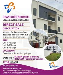 4 bedroom Semi detached Duplex For Sale Obanikoro Shomolu Lagos
