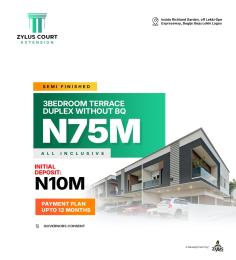 3 bedroom Terraced Duplex For Sale Zylus Court Estate Ibeju-Lekki Lagos