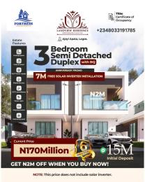 3 bedroom Semi detached Duplex For Sale Lekki, Sangotedo Sangotedo Ajah Lagos