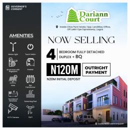 4 bedroom Duplex For Sale Located Inside Olive Park Estate, Opposite Landwey Office, After The Lagos Business School, Off Lekki Epe Expressway, Lagos, Nigeria. Ajah Lagos