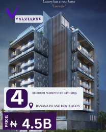 4 bedroom Maisonette For Sale Banana Island Ikoyi Lagos