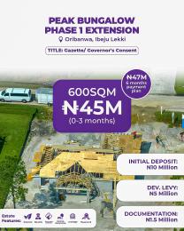 Residential Land For Sale Peak Bungalow Phase1 Extension Oribanwa Ibeju-Lekki Lagos