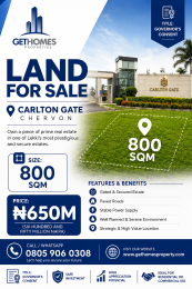 Residential Land For Sale Chevron Drive Lekki Lagos