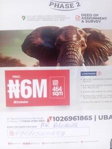 Residential Land For Sale Ala Uzo Akilu Amos, Umuwoma Village, Amairilabuo Autonomous Community, Obingwa Lga, Ngwa Abia