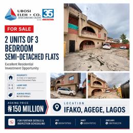 3 bedroom Semi detached Bungalow For Sale Ifako, Agege, Lagos Agege Lagos