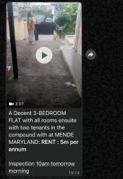 3 bedroom Block Of Flats For Rent Mende Maryland Lagos