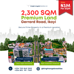Mixed use Land For Sale Gerard Road Ikoyi Lagos