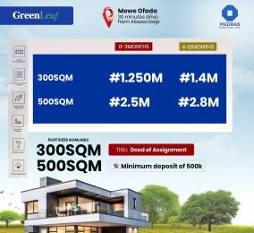 Residential Land For Sale Greenleaf Estate Mowe Ofada 30 Minutes Drive From Alausa Ikeja Close To Rccg Camp Mowe Ogun area 