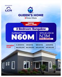 3 bedroom Bungalow For Sale Queens Homes, Mowe/ofada Bungalows* Mowe Ogun area 