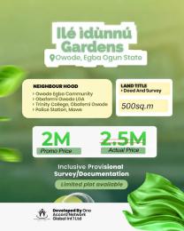 Mixed use Land For Sale Ile Idunnu Gardens In Owode Egba, After Mowe Ofada In Ogun State, Nigeria Very Close To Owode Egba Local Government Secretariat. *international Brewery Headquarter. *nestle Company. *olam Food. *apple And Pear Industry. *interchange Etc. Obafemi Owode Ogun