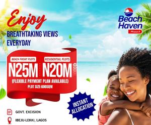 Residential Land For Sale Close Proxity To Lacampaigne Tropicana, Leeki Free Trade, Zone Etc. Akodo Ise Ibeju-Lekki Lagos