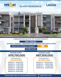 3 bedroom Block Of Flats For Sale Monastery Road Sangotedo Lagos 3 bedroom Block Of Flats For Sale Monastery Road Sangotedo Lagos