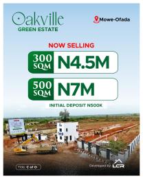 Residential Land For Sale Oakville Green Estate Mowe Ogun area 