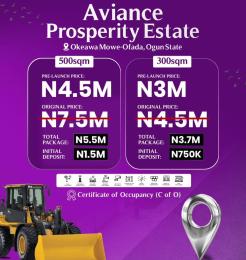 Mixed use Land For Sale Aviance Prosperity Estate In Oke Awa Close To Ofada Technical College Ofada Ogun area 