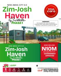 Land For Sale Zim Josh Haven Estate Awka South Anambra