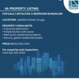 3 bedroom Detached Bungalow For Sale Jedidiah Estate Enugu Suburb Enugu Area 