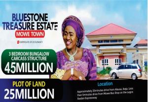 Residential Land For Sale Blue Stone Treasure Estate, Mowe Town. Mowe Ogun area 