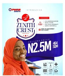 Mixed use Land For Sale Zenith Crest, Near Civil Defence Estate Karu Abuja Phase 4 