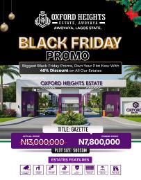 Mixed use Land For Sale Oxford Heights Estate Selling Sharing Fence With Mayfair Garden Awoyaya Ajah Lagos