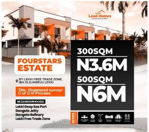 Mixed use Land For Sale Four Stars Estate Located At The Back Of Free Trade Zone Ibeju-Lekki Lagos