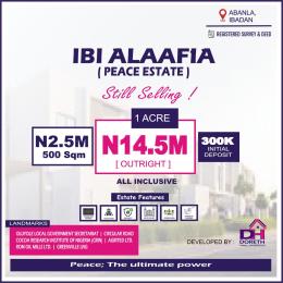 Residential Land For Sale Ibi Àlááfíà (peace Estate) In Abanla Ibadan Oyo