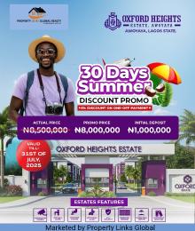 Residential Land For Sale Oxford Heights Located At Iwerekun Town Awoyaya Ibeju-Lekki Lagos Residential Land For Sale Oxford Heights Located At Iwerekun Town Awoyaya Ibeju-Lekki Lagos