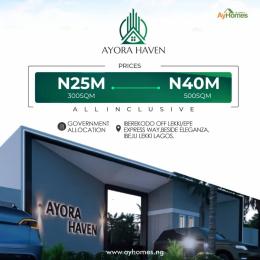 Residential Land For Sale Beside Eleganza Off Lekki Epe Expressway Iberekodo Ibeju-Lekki Lagos