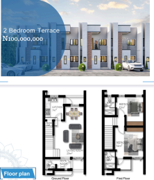 2 bedroom Terrace For Sale Mother And Child Hospital, Chartered House School, Citadel Views, Ojaja Mall . Abraham Adesanya Ajah Lagos