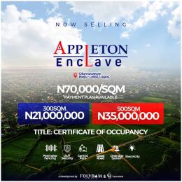 Residential Land For Sale Appleton Enclave Estate Olomowewe Close To Dangote Refinery Ibeju-Lekki Lagos
