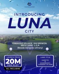 Residential Land For Sale Luna City Estate Igbekodo Village Via Siriwon Beside Dangote Refinery Ibeju-Lekki Lagos