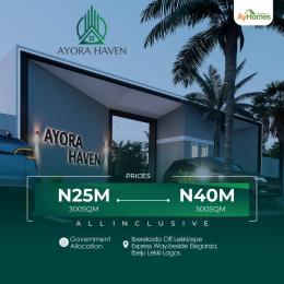 Residential Land For Sale Ayora Haven Beside Elegnaza Off Lekki Epe Expressway Iberekodo Ibeju-Lekki Lagos
