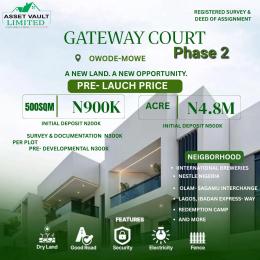 Mixed use Land For Sale Gateway Court Estate Phase 2 Selling On Prelaunch Price,owode Mowe Lagos Extension Ogun