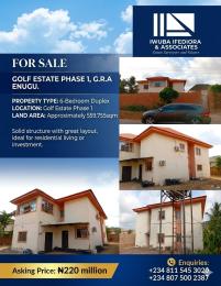 6 bedroom Duplex For Sale Golf Estate Phase 1 Enugu Suburb Enugu Area 