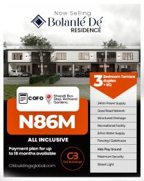 3 bedroom Terraced Duplex For Sale Bolanle Residence, Bogije Shapatti Eleko Ibeju-Lekki Lagos