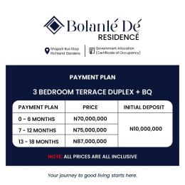 3 bedroom Terraced Duplex For Sale Bolanle Residence, Bogije Shapatti Ibeju-Lekki Lagos 3 bedroom Terraced Duplex For Sale Bolanle Residence, Bogije Shapatti Ibeju-Lekki Lagos