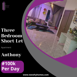 3 bedroom Short Stay Short let Anthony Village Gbagada Lagos