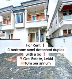 4 bedroom Semi detached Duplex For Rent Oral Estate Lekki Lagos