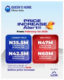 3 bedroom Bungalow For Sale Queens Homes, Mowe Mowe Ogun area 